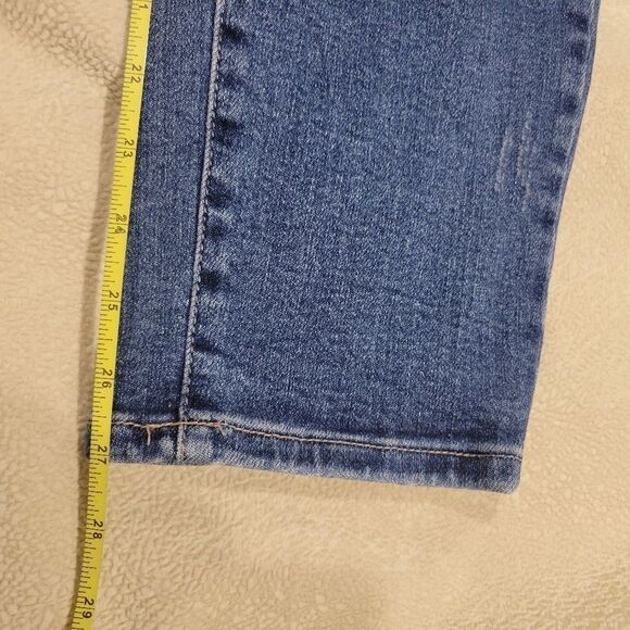 Judy Blue High Rise Rainbow Embroidery Cropped Straight Leg Jeans, sz 29 - Picture 11 of 11